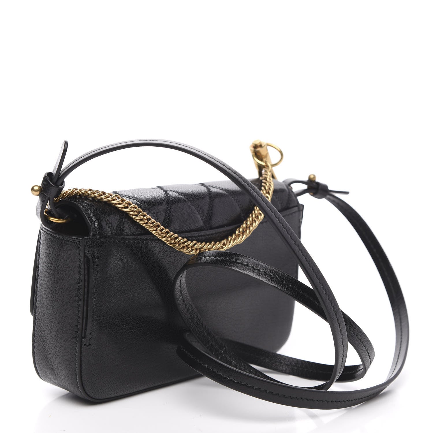 Givenchy Goatskin Quilted GV3 Mini Pocket Convertible Bag Black 3 of 11