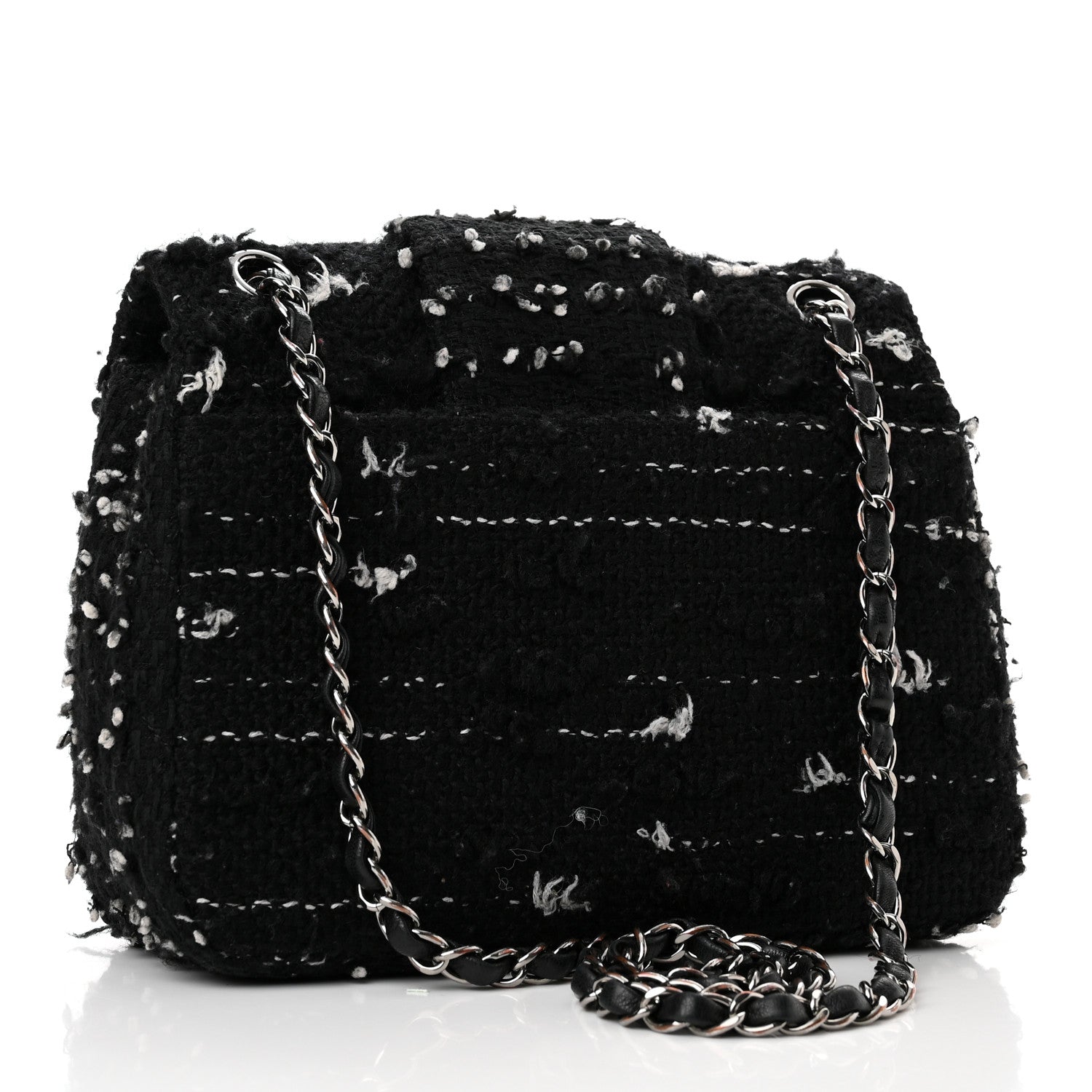 Chanel Tweed Elementary Chic Flap Black White 3 of 10
