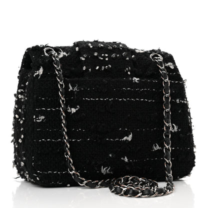 Chanel Tweed Elementary Chic Flap Black White 3 of 10
