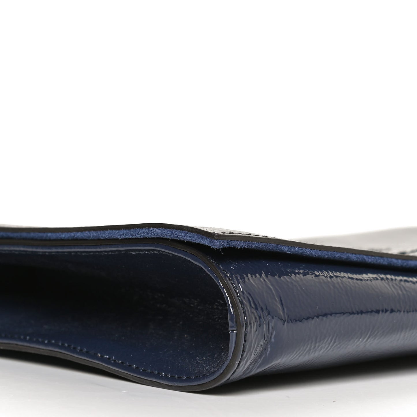 Soft Patent Medium Soho Clutch Uniform Blue