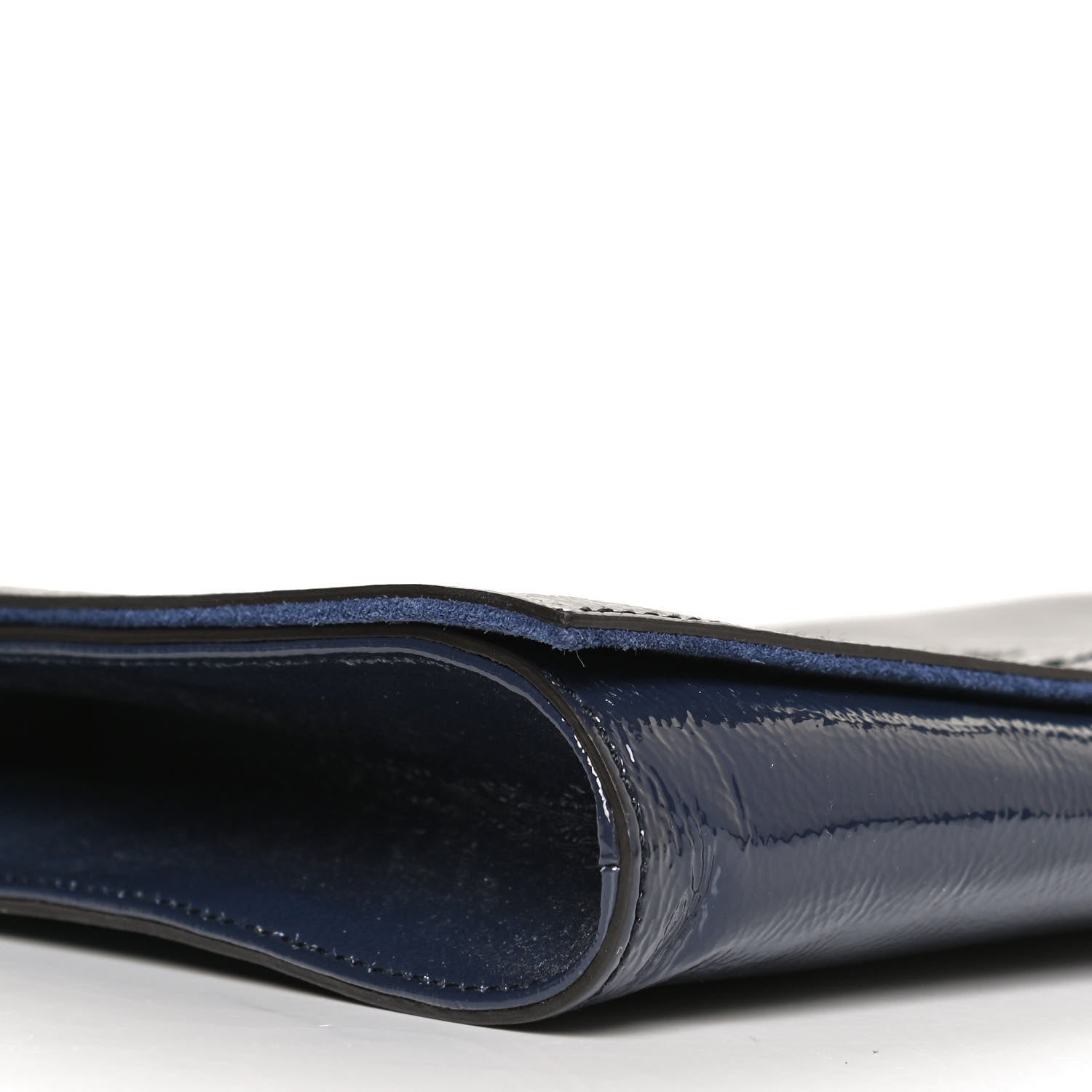 Gucci Soft Patent Medium Soho Clutch Uniform Blue 9 of 13