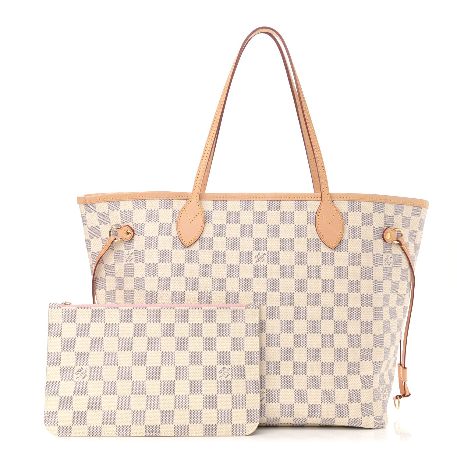 Louis Vuitton Damier Azur Neo Neverfull MM Rose Ballerine 1 of 10