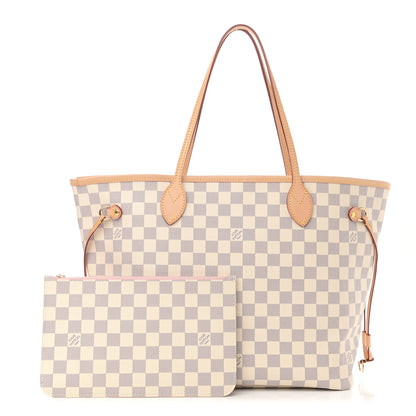 Louis Vuitton Damier Azur Neo Neverfull MM Rose Ballerine 1 of 10