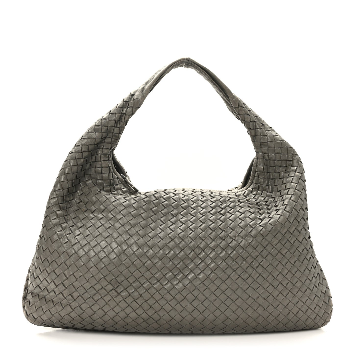 Nappa Intrecciato Medium Veneta Hobo Grey
