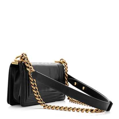 Chanel Glazed Calfskin Small Boy Flap Black 3 of 11