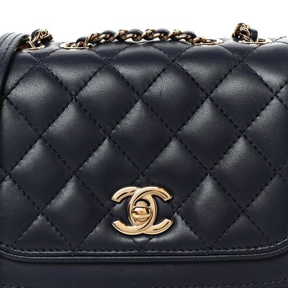 Chanel Lambskin Quilted Small Lovely Day Flap Dark Blue 9 of 11