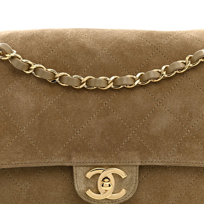 Chanel Suede Calfskin Small Souplissimo Maxi Flap Dark Beige 8 of 11