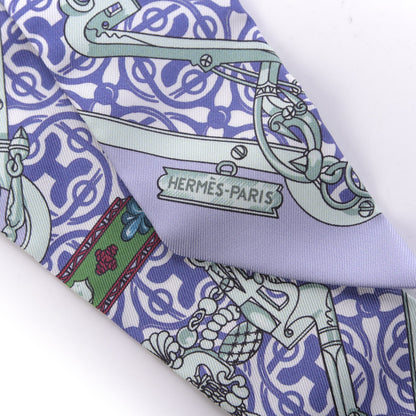 Hermes Silk Mors Et Gourmettes Remix Twilly Parme Vert Mauve 2 of 4