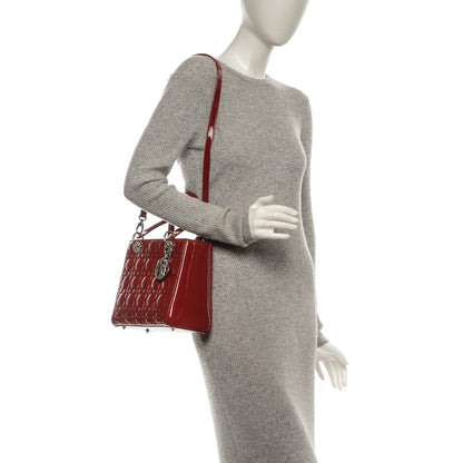 Christian Dior Patent Cannage Medium Lady Dior Red 2 of 6