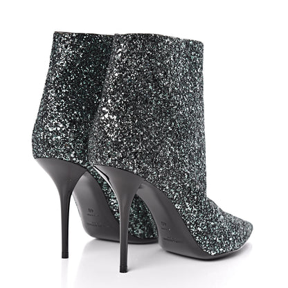 Saint Laurent Glitter Pierre 95 Ankle Boots 40 Green 4 of 8