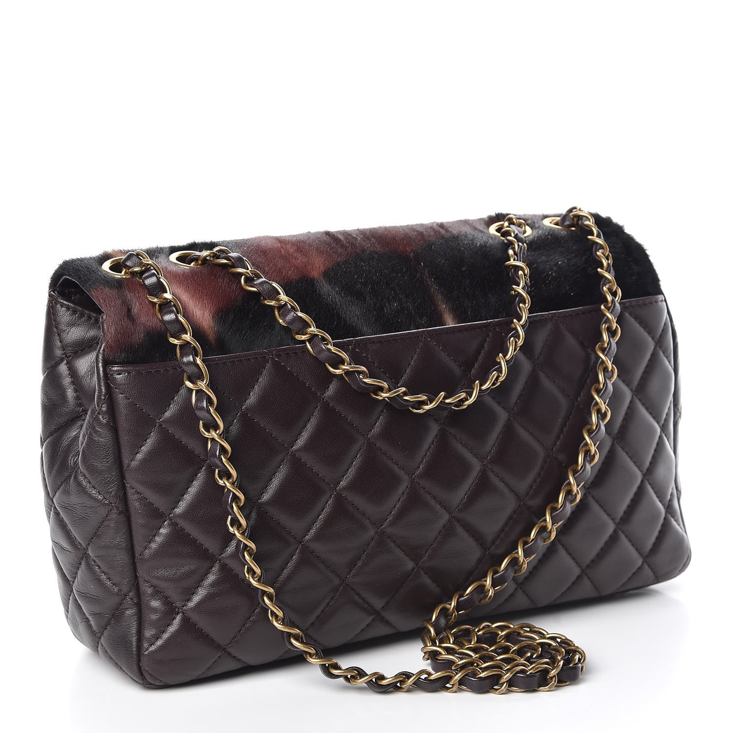 Chanel Pony Hair Lambskin Medium Paris Dallas Single Flap Gold 4 of 10