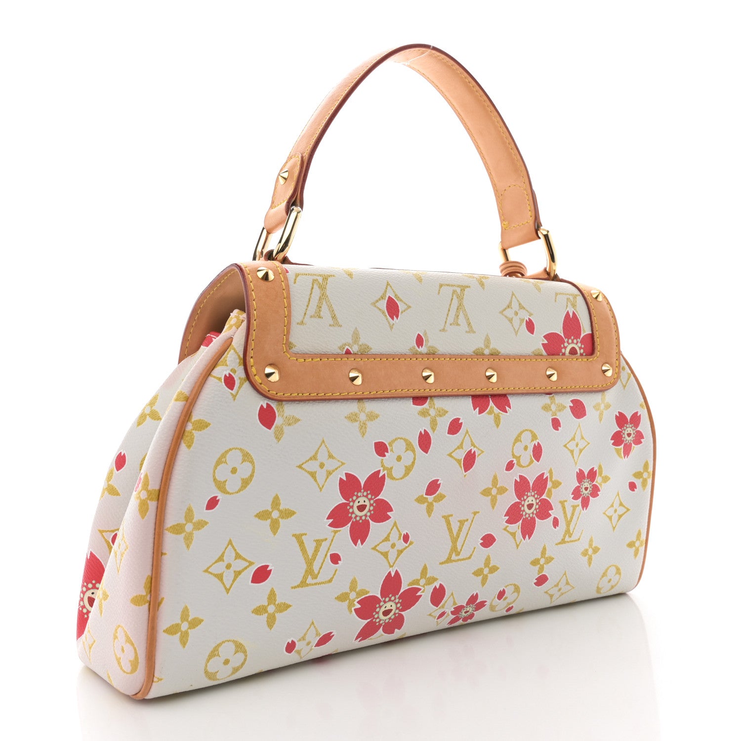 Louis Vuitton Monogram Cherry Blossom Sac Retro Bag Red 3 of 14
