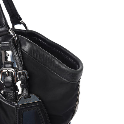 Prada Tessuto Nylon Zip Around Shoulder Bag Black 9 of 11