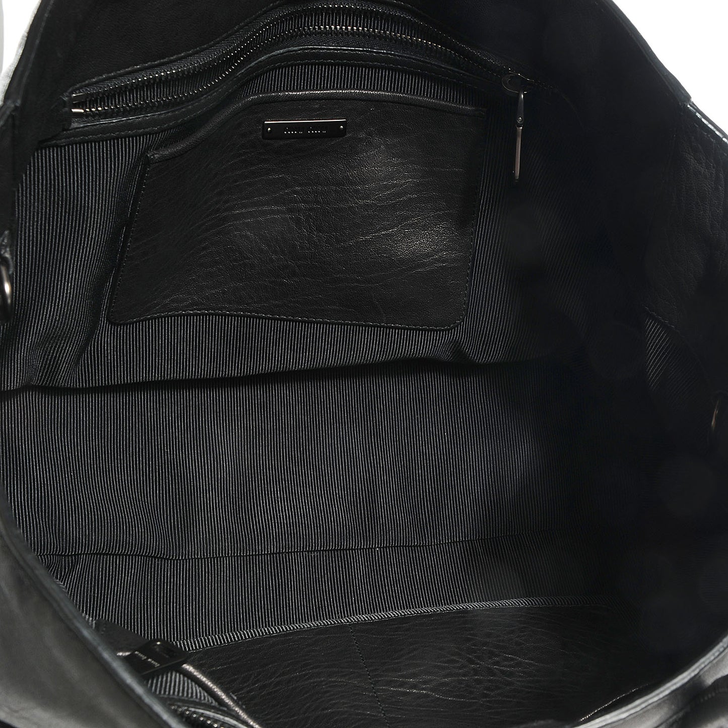 Nappa Monk Leather Bow Double Handle Satchel Nero Black