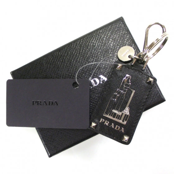 Saffiano Portachiavi Key Ring Black