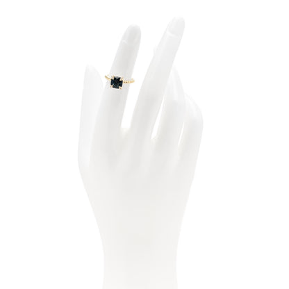 David Yurman 18K Yellow Gold Diamond Blue Topaz 7mm Chatelaine Ring 47 4 2 of 6