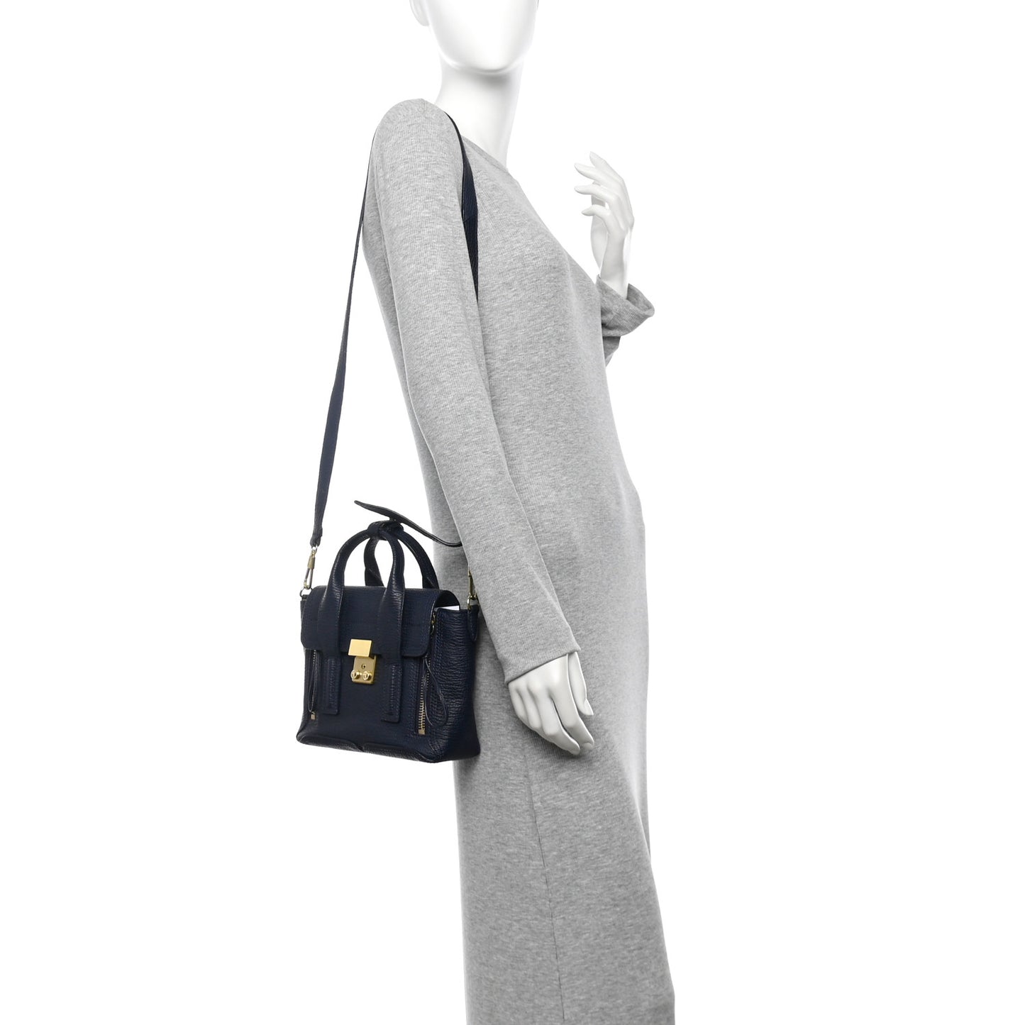 Textured Calfskin Mini Pashli Satchel Ink