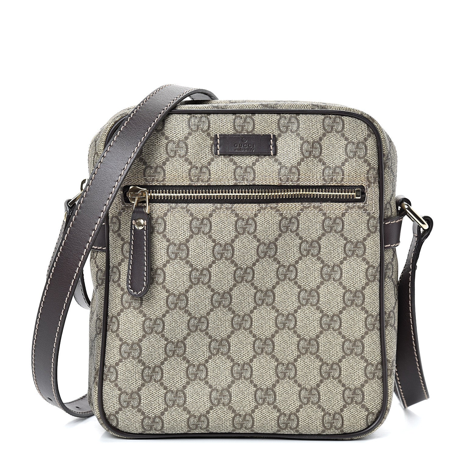 Gucci GG Plus Monogram Messenger Bag Dark Brown 1 of 9