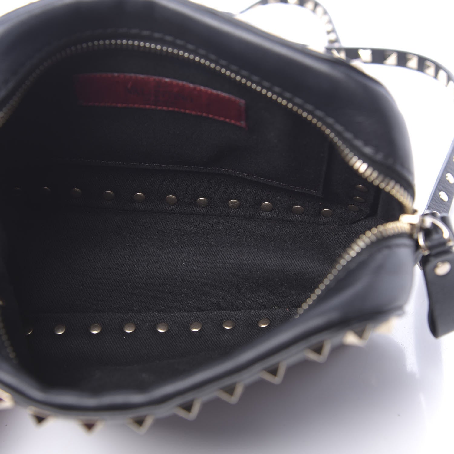 Valentino Garavani Calfskin Rockstud Camera Crossbody Bag Black 5 of 9