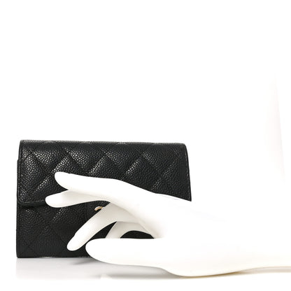 Chanel Caviar Quilted Medium Flap Wallet Black 2 of 8