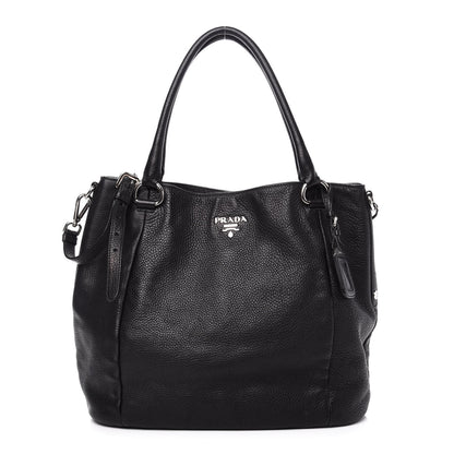 Prada Vitello Daino Tote Black 1 of 12