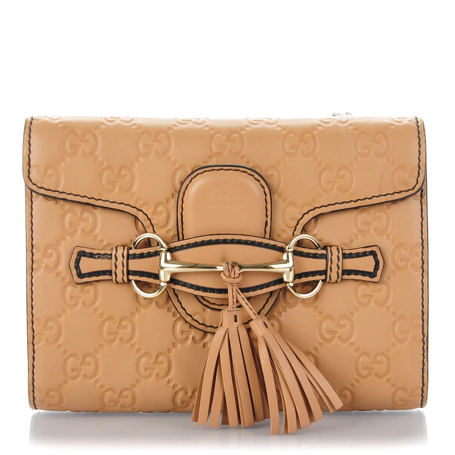 Gucci Guccissima Mini Emily Chain Shoulder Bag Camelia 1 of 7