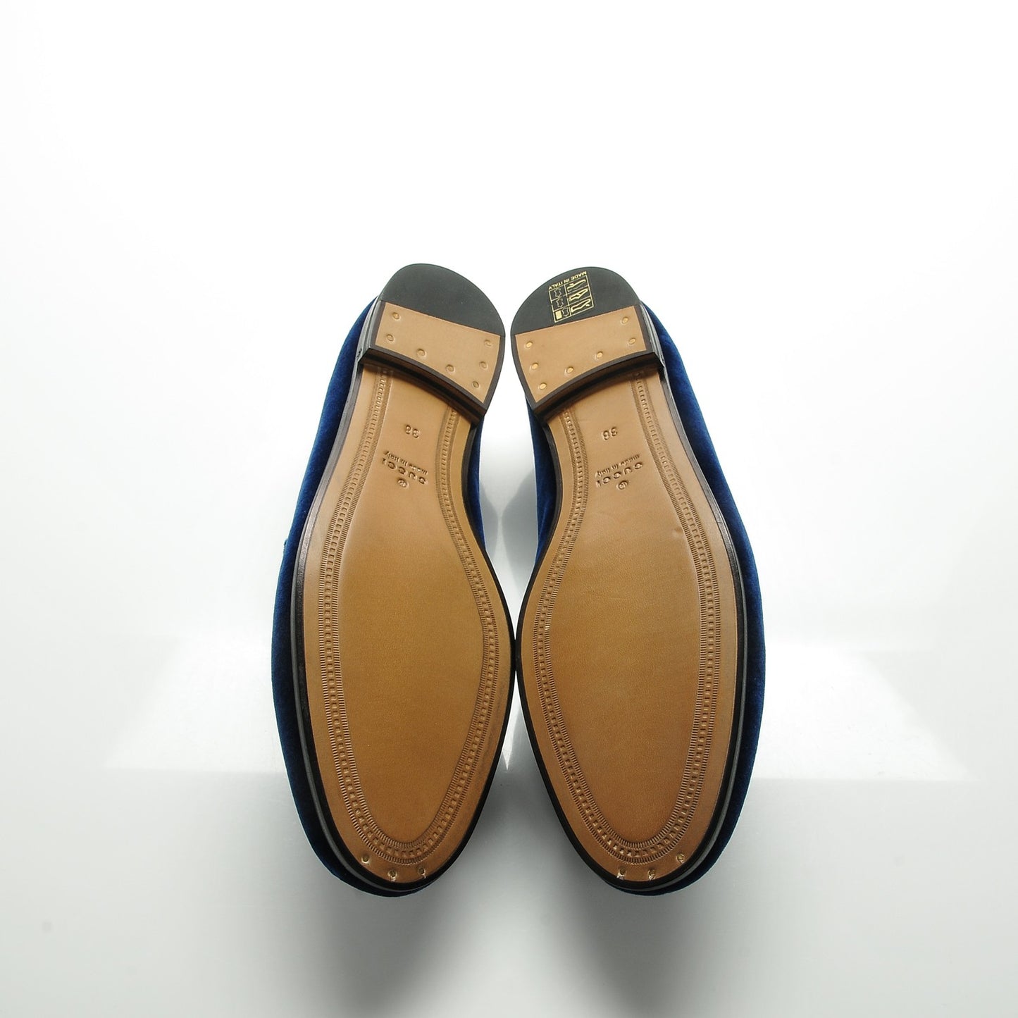 Velvet Horsebit Jordaan Loafers 38 Cobalt