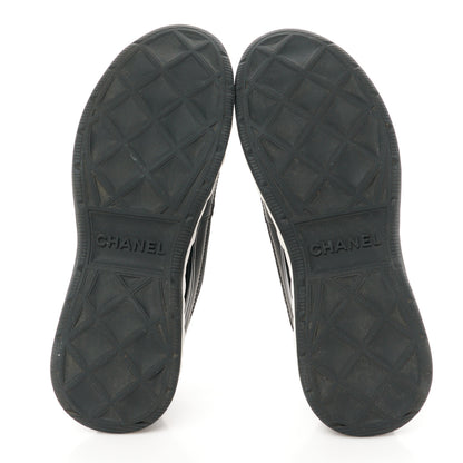 Chanel Velvet Calfskin Mixed Fibers CC Sneakers 41 Black 5 of 10