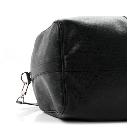 Louis Vuitton Taiga Monogram Eclipse Keepall Bandouliere 50 Black 7 of 8