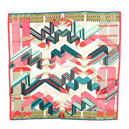 Hermes Silk Sangles En Zigzag Scarf 90 1 of 5