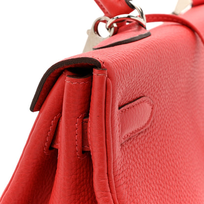 Hermes Togo Kelly Retourne 35 Rouge Pivoine 17 of 18