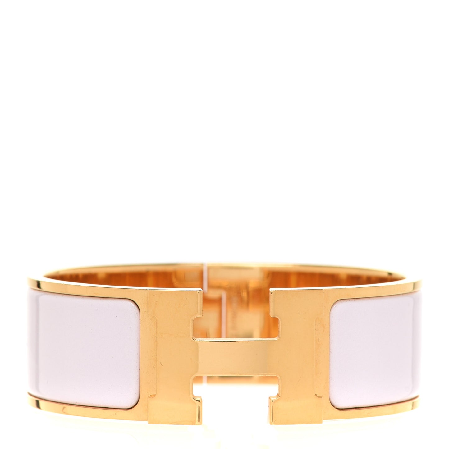 Enamel Wide Clic Clac H Bracelet PM Rose Nymph