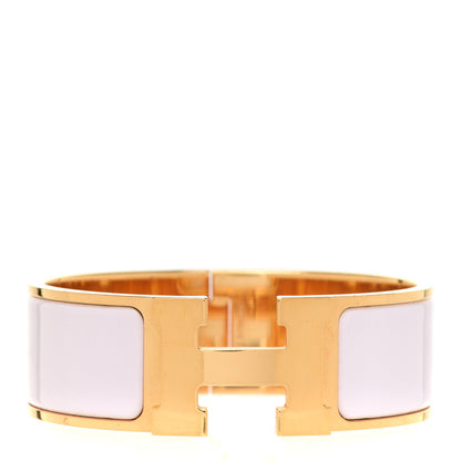Hermes Enamel Wide Clic Clac H Bracelet PM Rose Nymph 1 of 6