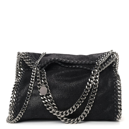 Stella McCartney Shaggy Deer Mini Falabella Fold Over Tote Black 1 of 9