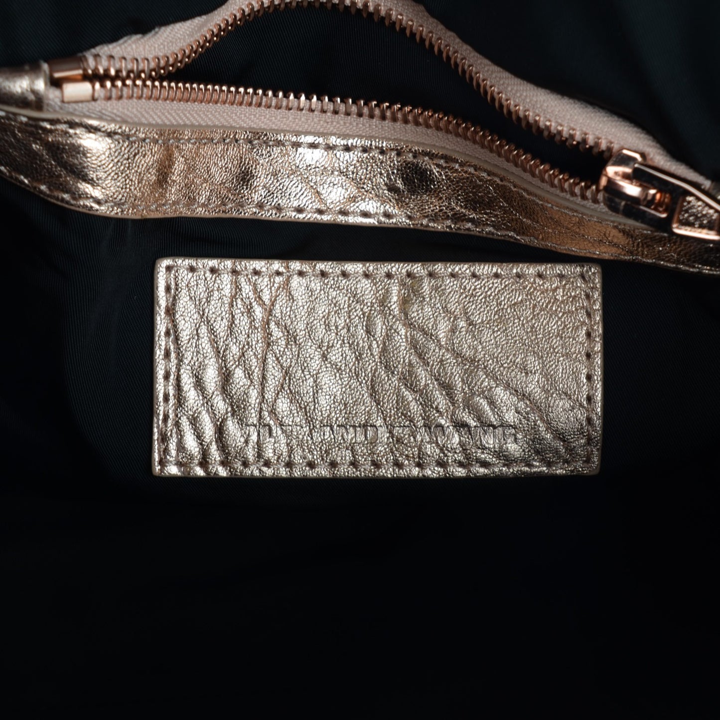 Metallic Pebbled Lambskin Rockie Rose Gold