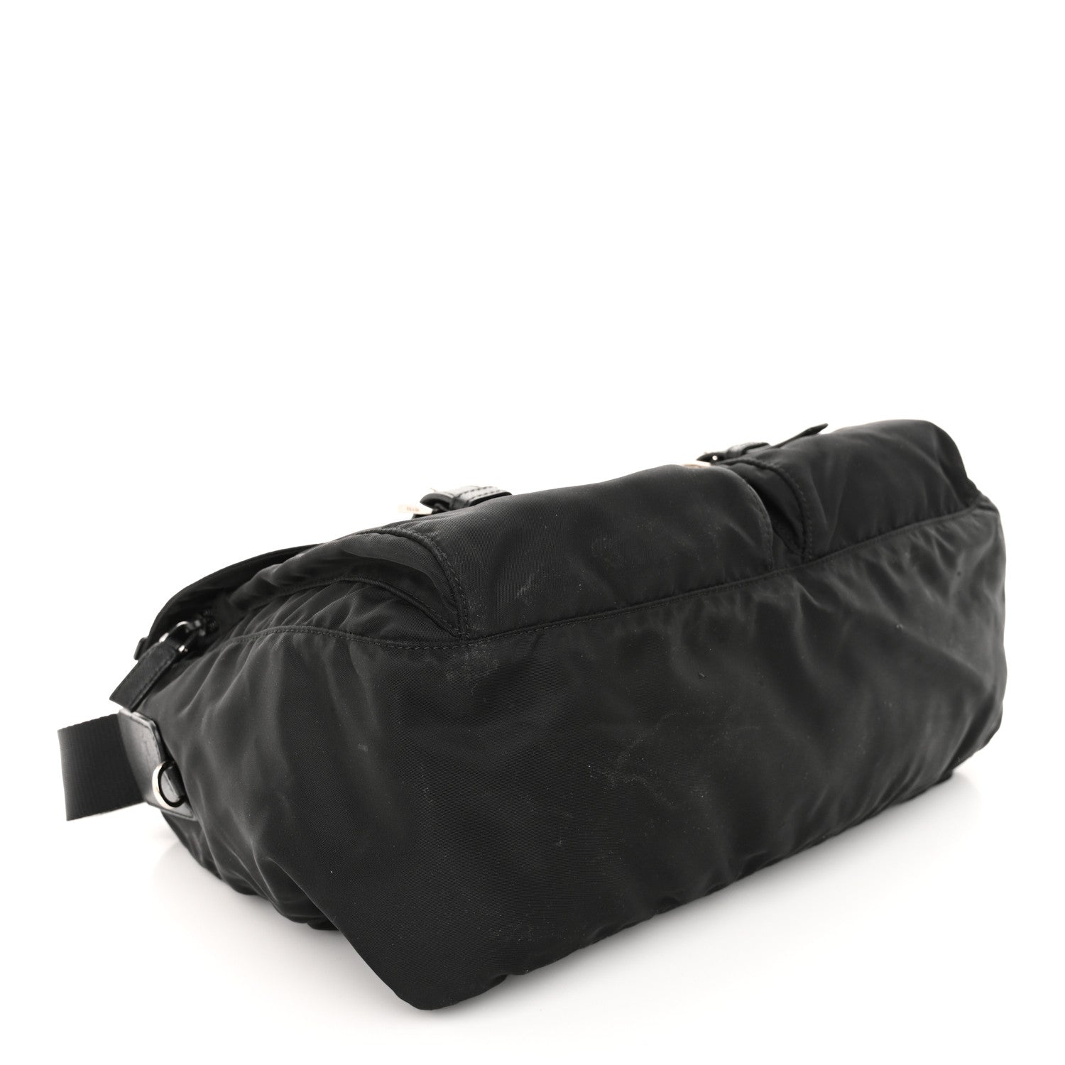 Prada Tessuto Nylon Saffiano Vela Messenger Bag Black 4 of 9