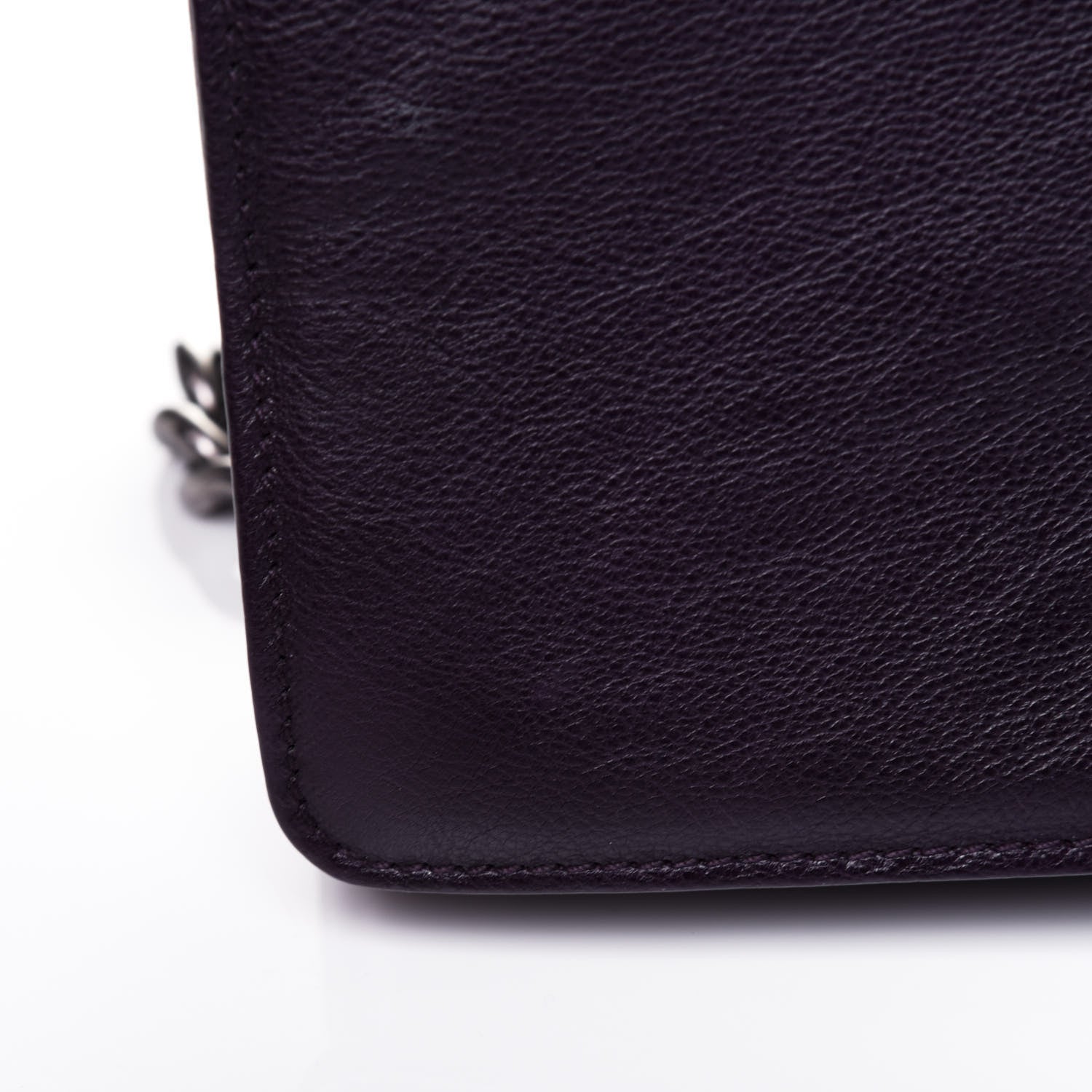 Chanel Calfskin Crystal Embossed Small Boy Flap Plum 11 of 20