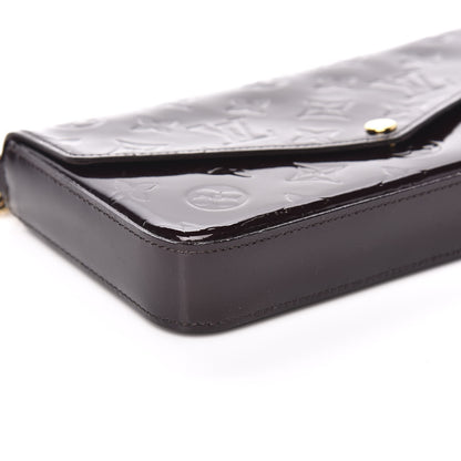 Louis Vuitton Vernis Pochette Felicie Chain Wallet Amarante 8 of 10