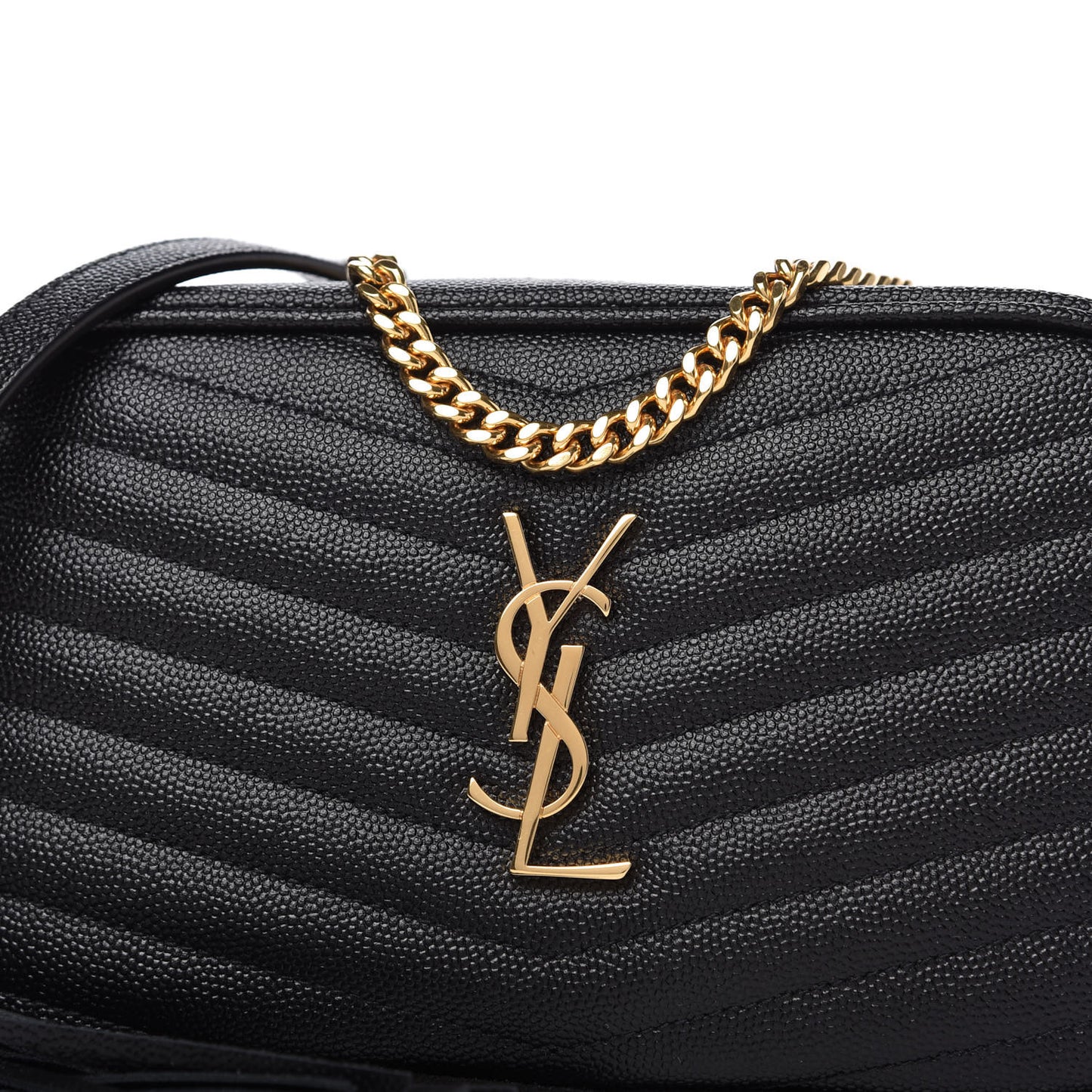 Grain De Poudre Matelasse Monogram Mini Lou Camera Bag Black