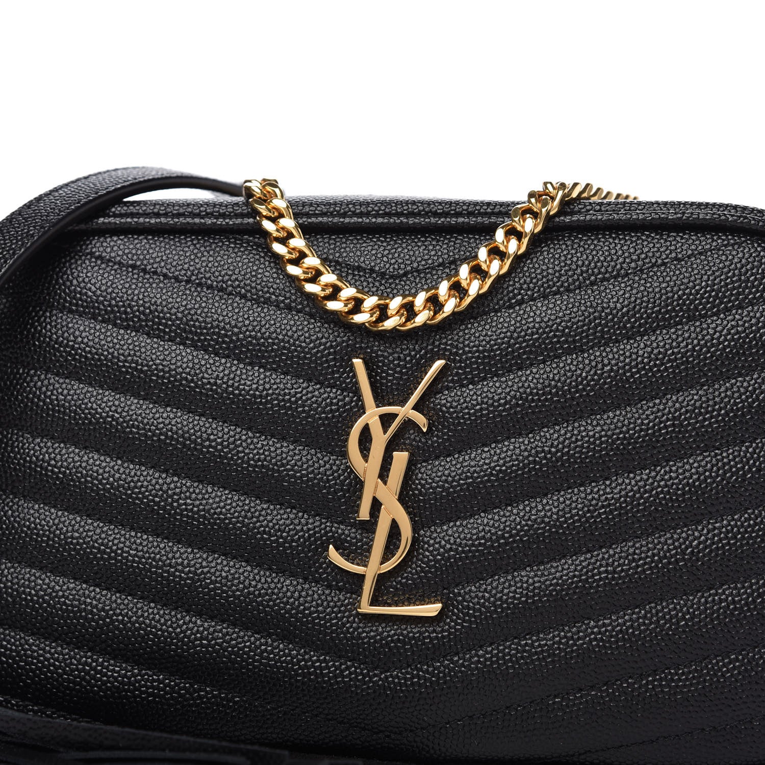 Saint Laurent Grain De Poudre Matelasse Monogram Mini Lou Camera Bag Black 10 of 10