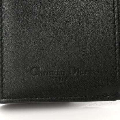 Christian Dior Lambskin Cannage Lady Dior Lotus Wallet Black 6 of 8
