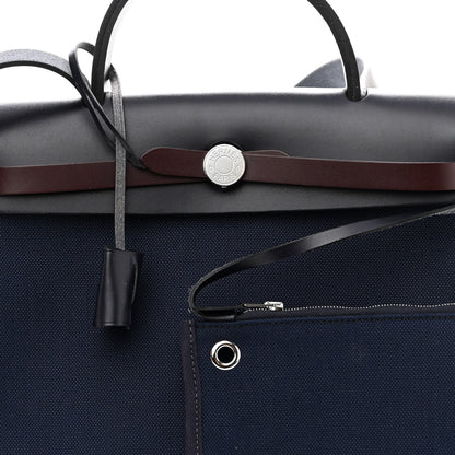 Hermes Vache Hunter Toile Militaire Herbag Zip 31 PM Indigo 7 of 9