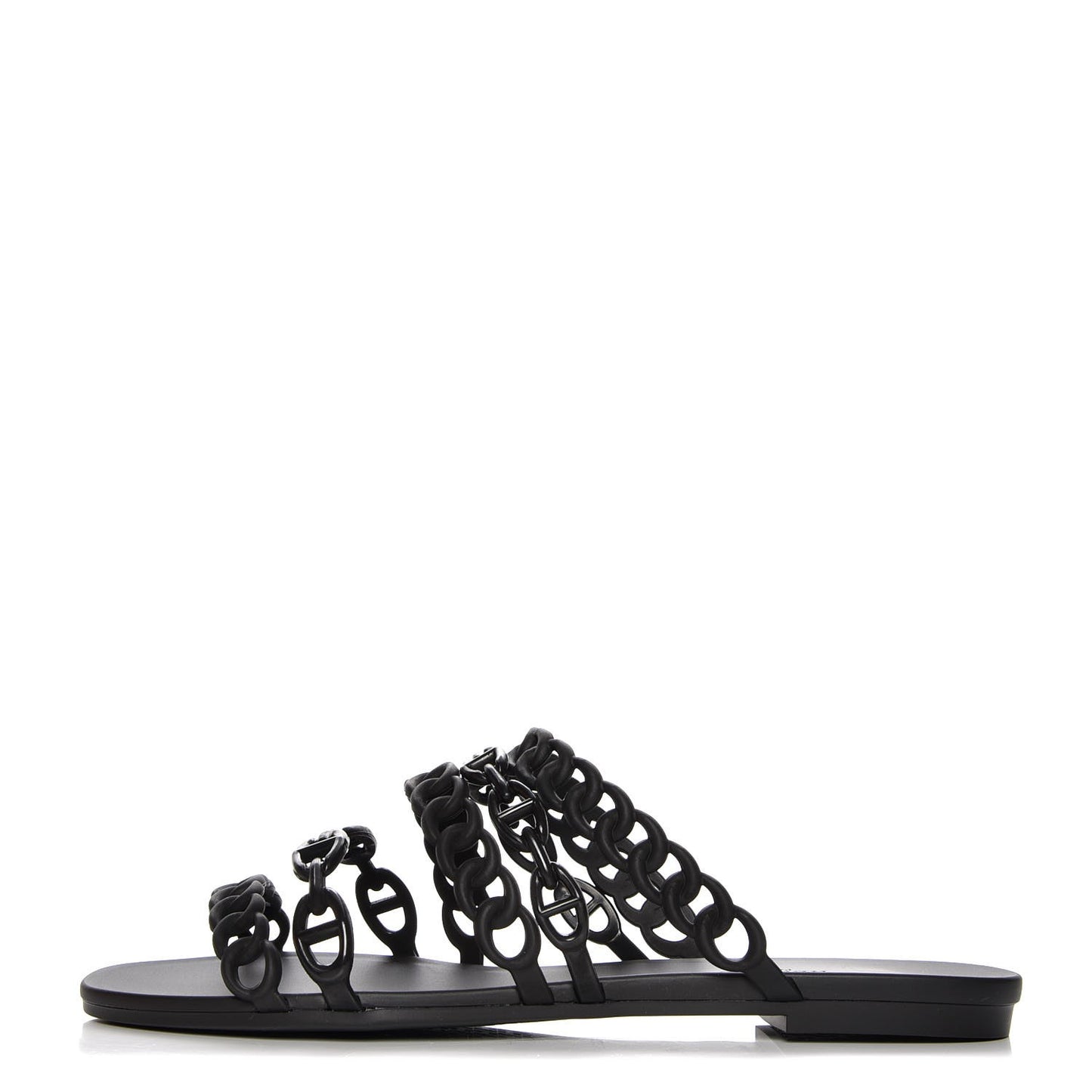 Rubber Chaine d'Ancre Nude Sandals 40 Black