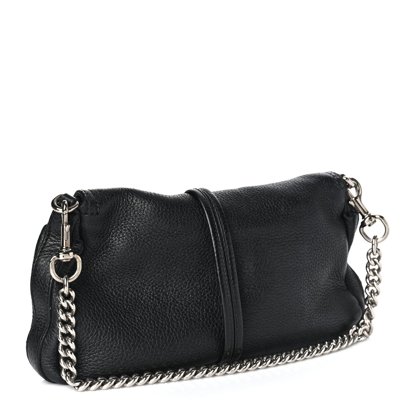 Calfskin Bamboo Croisette Evening Bag Black