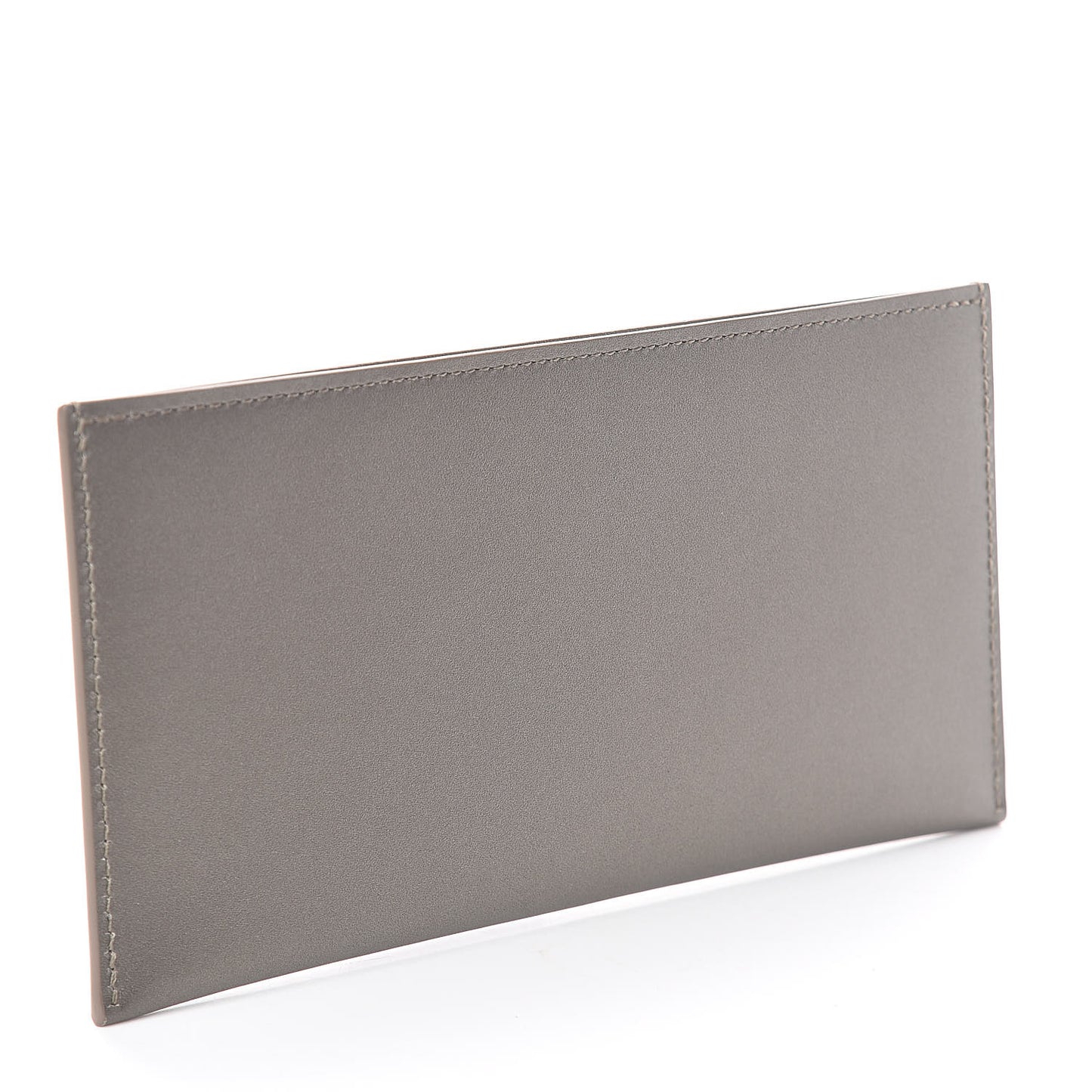 Calfskin Felicie Card Holder Insert Champagne Metallise