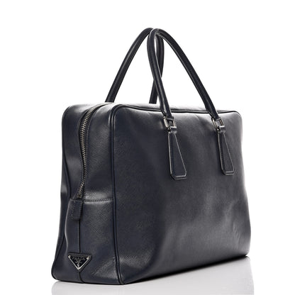 Prada Saffiano Travel Briefcase Baltico 3 of 13