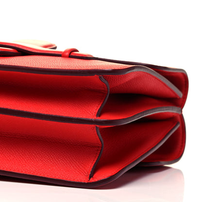 Celine Baby Grained Calfskin Medium Symmetrical Bag Vermillion 6 of 10