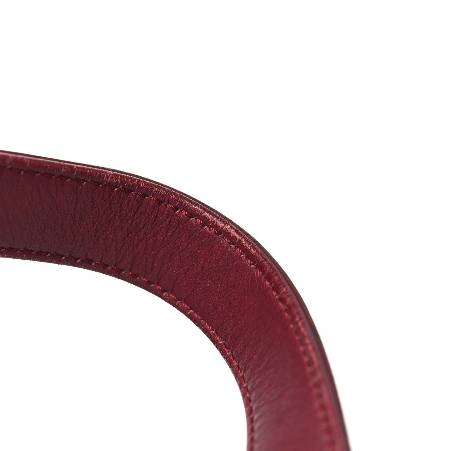 Calfskin Stitched Flap Red