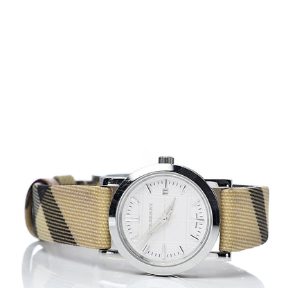 Burberry Stainless Steel Calfskin 28mm Heritage Nova Check Quartz Watch BU1387 3 of 7