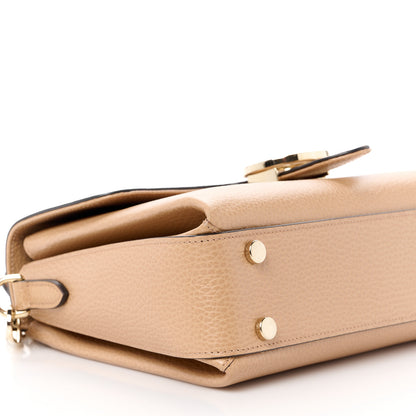 Gucci Dollar Calfskin Interlocking G Top Handle Shoulder Bag Camelia 9 of 10